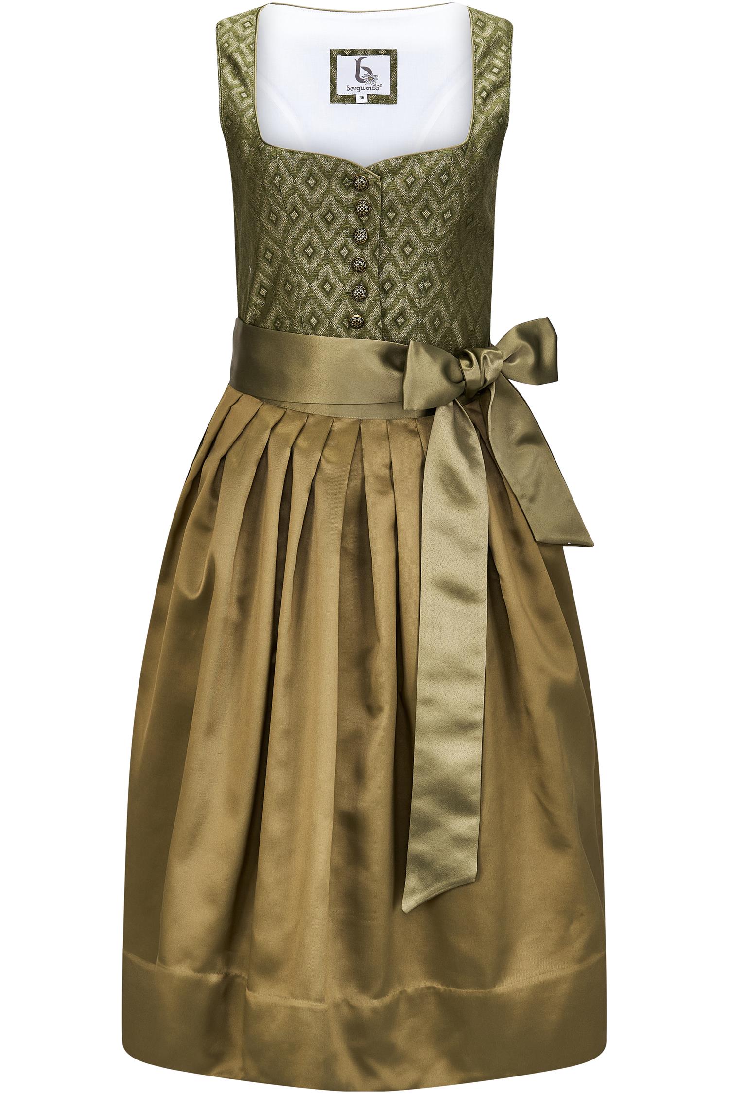 Bergweiss Dirndl in Oliv